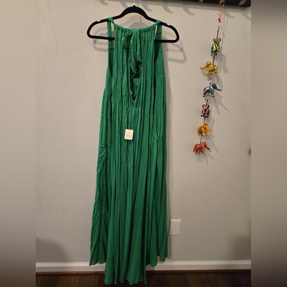 Free People Green Sleeveless V-Neck Sundress - Picture 7 of 9